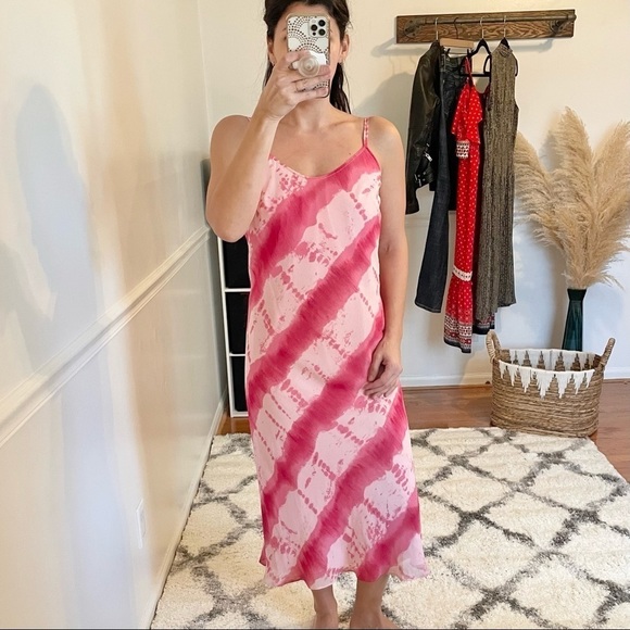 Y2K Vintage Silk Midi Slip Dress 2 - Picture 2 of 8